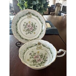 VTG Paragon Tea Cup And Saucer To Commemorate Queen Elizabeth II Coronation 1953
